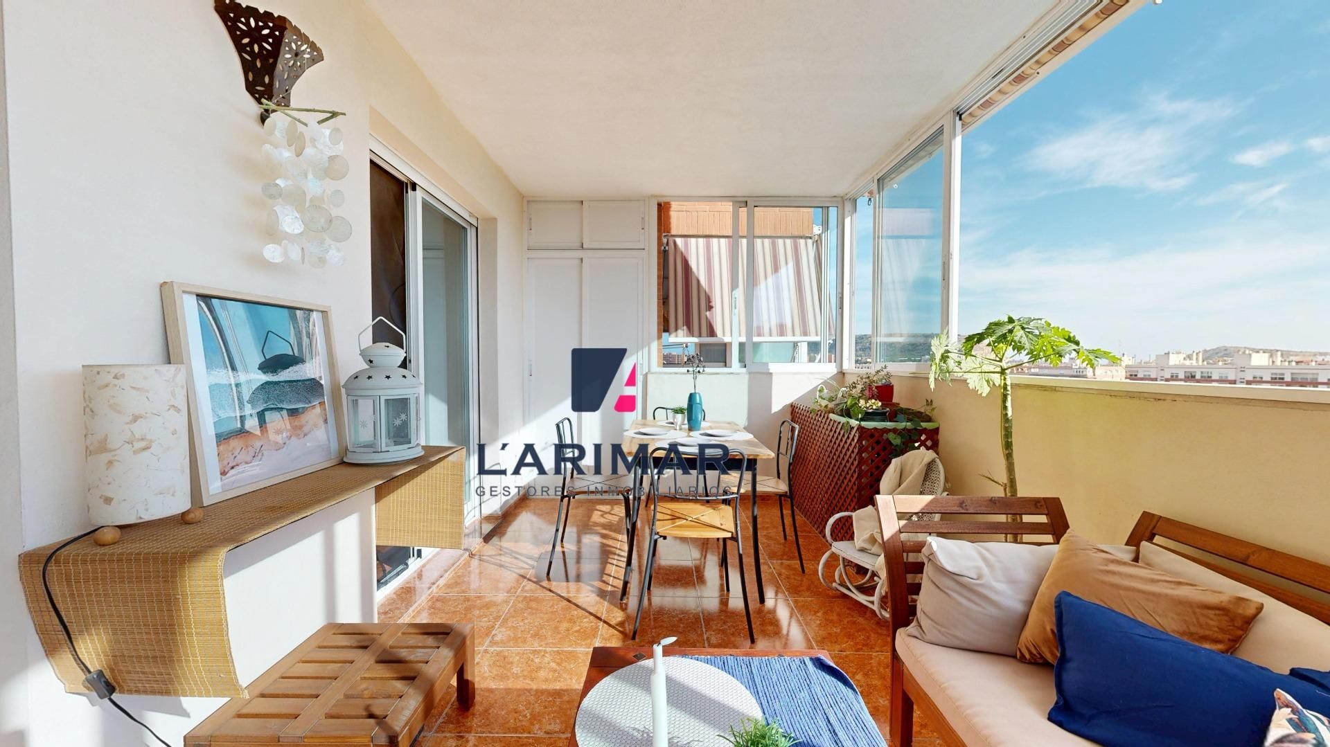 Balcony of Flat for sale in Alicante / Alacant  with Air Conditioner, Terrace and Community pool