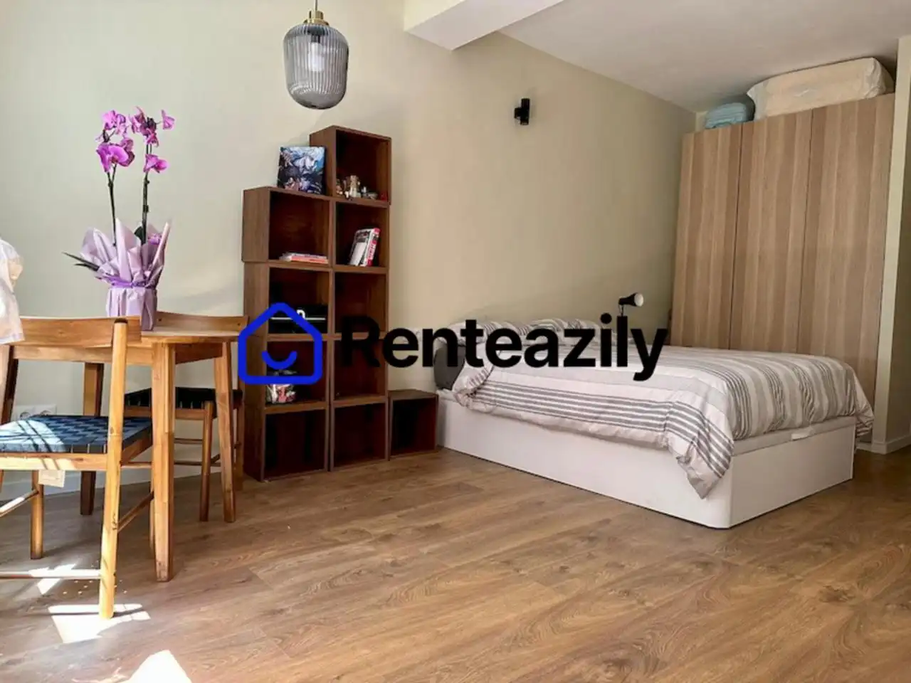Habitación de Estudio de alquiler en Barcelona con Aire acondicionado, Parquet y Amueblado