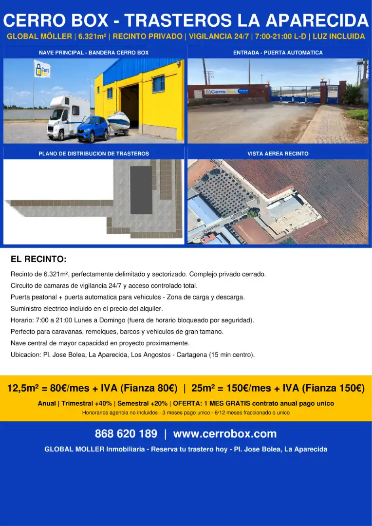 Aparcament de Traster de lloguer en Pedanías Este