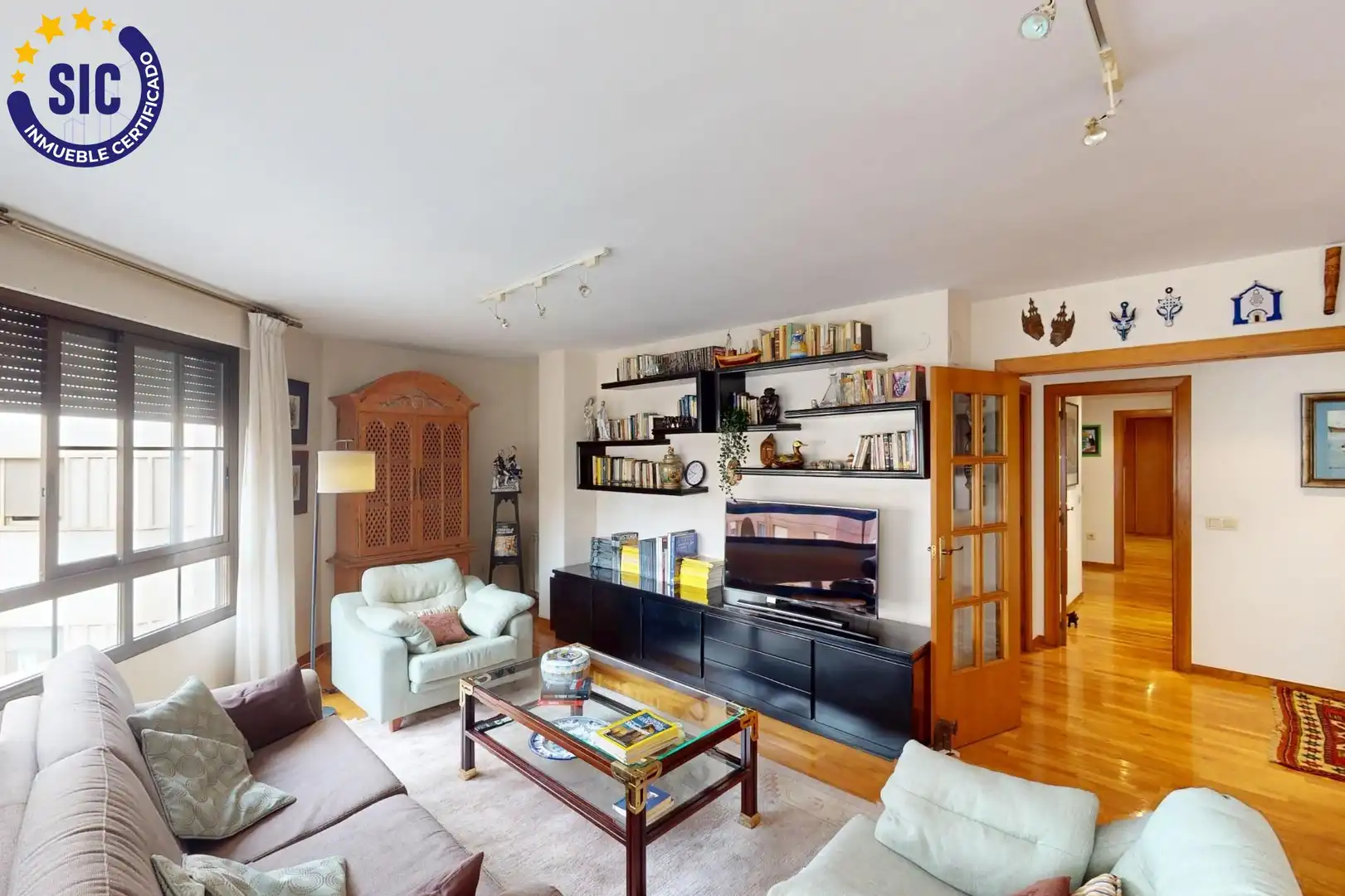 Sala de estar de Piso en venta en Castellón de la Plana / Castelló de la Plana con Aire acondicionado, Calefacción y Parquet