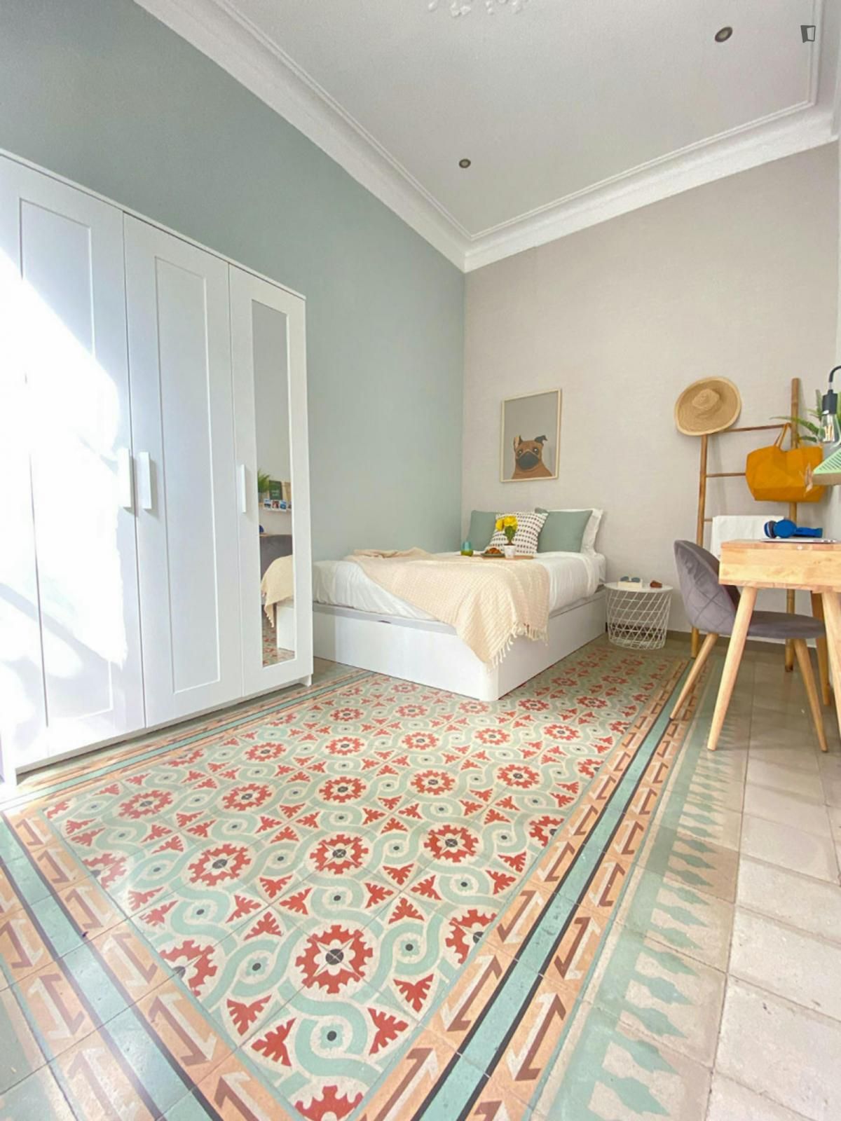 Bedroom of Apartment to share in  Barcelona Capital  with Heating, Furnished and Oven