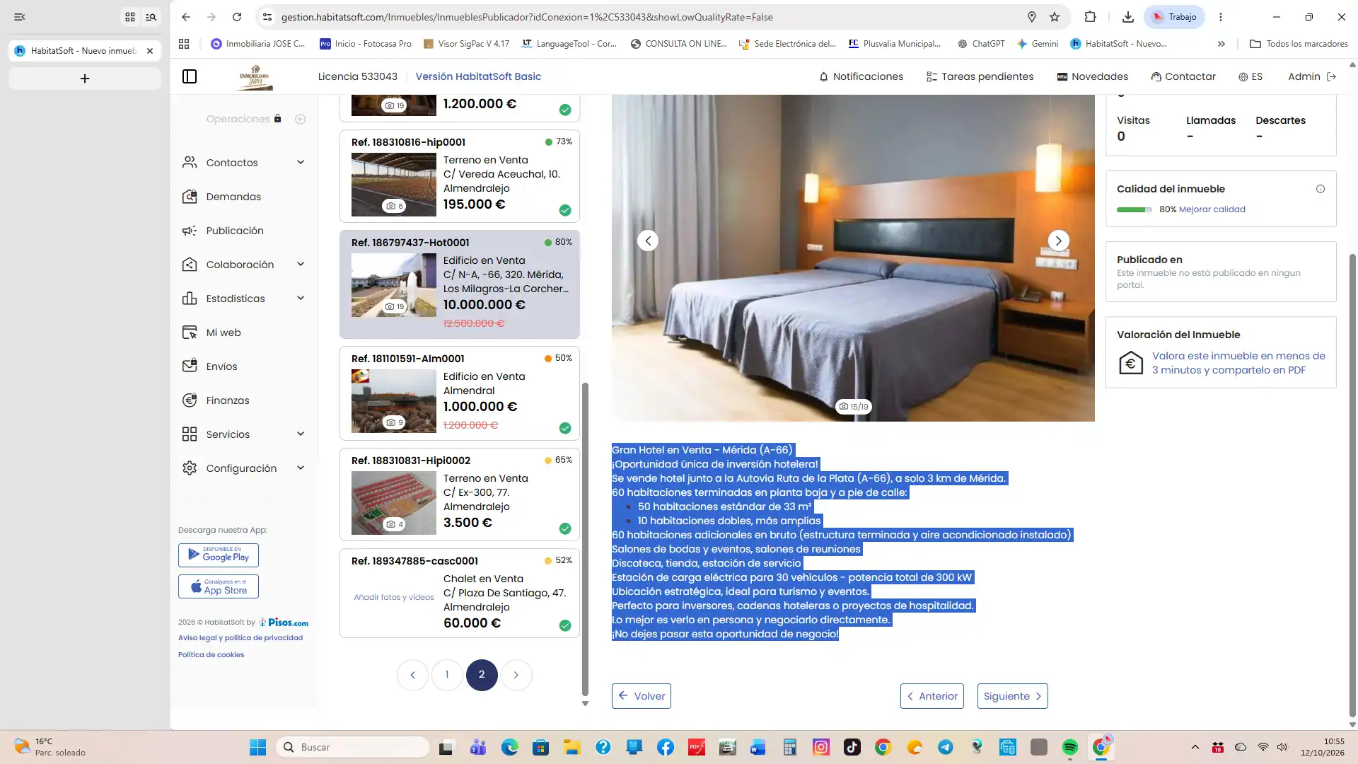 Hotel mit Pool zum Verkauf in Autovía Ruta de la Plata 8, imagen 41