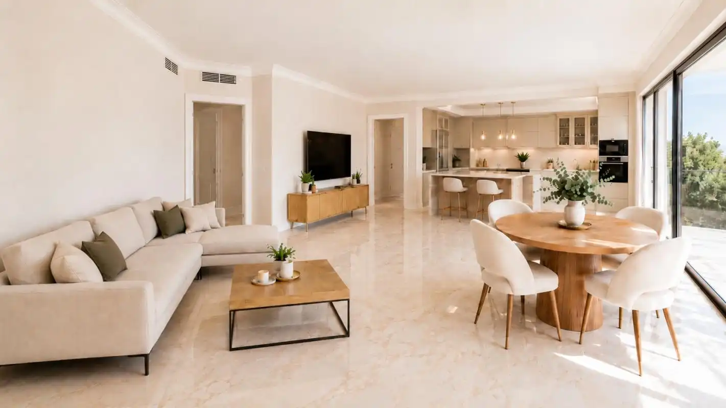 Sala d'estar de Àtic en venda en Benalmádena amb Aire condicionat, Calefacció i Jardí privat