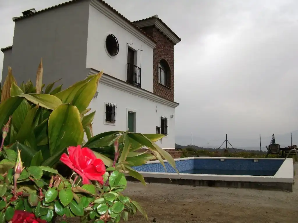 Vista exterior de Finca rústica en venda en Iznate amb Piscina i Moblat