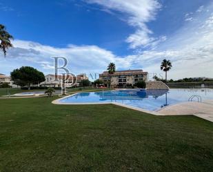 Außenansicht von Einfamilien-Reihenhaus miete in San Jorge / Sant Jordi mit Klimaanlage, Terrasse und Schwimmbad