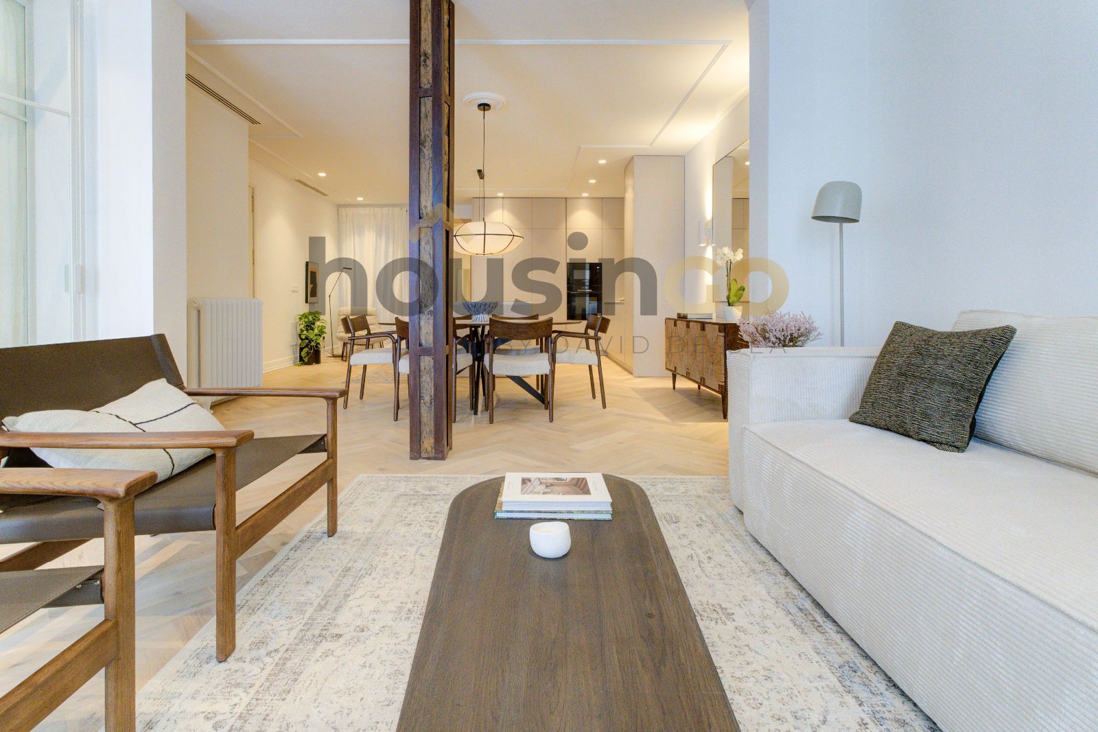 Sala de estar de Piso en venta en  Madrid Capital con Calefacción, Terraza y Amueblado