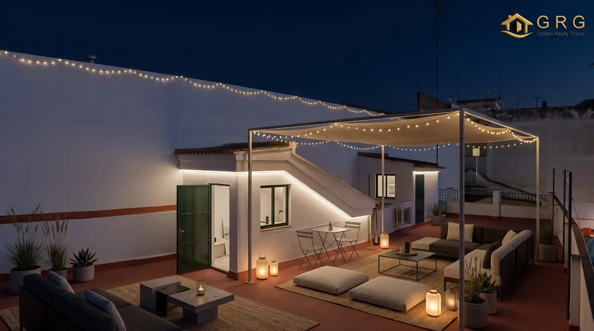 Terraza de Casa adosada en venta en Sanlúcar la Mayor con Aire acondicionado, Calefacción y Terraza