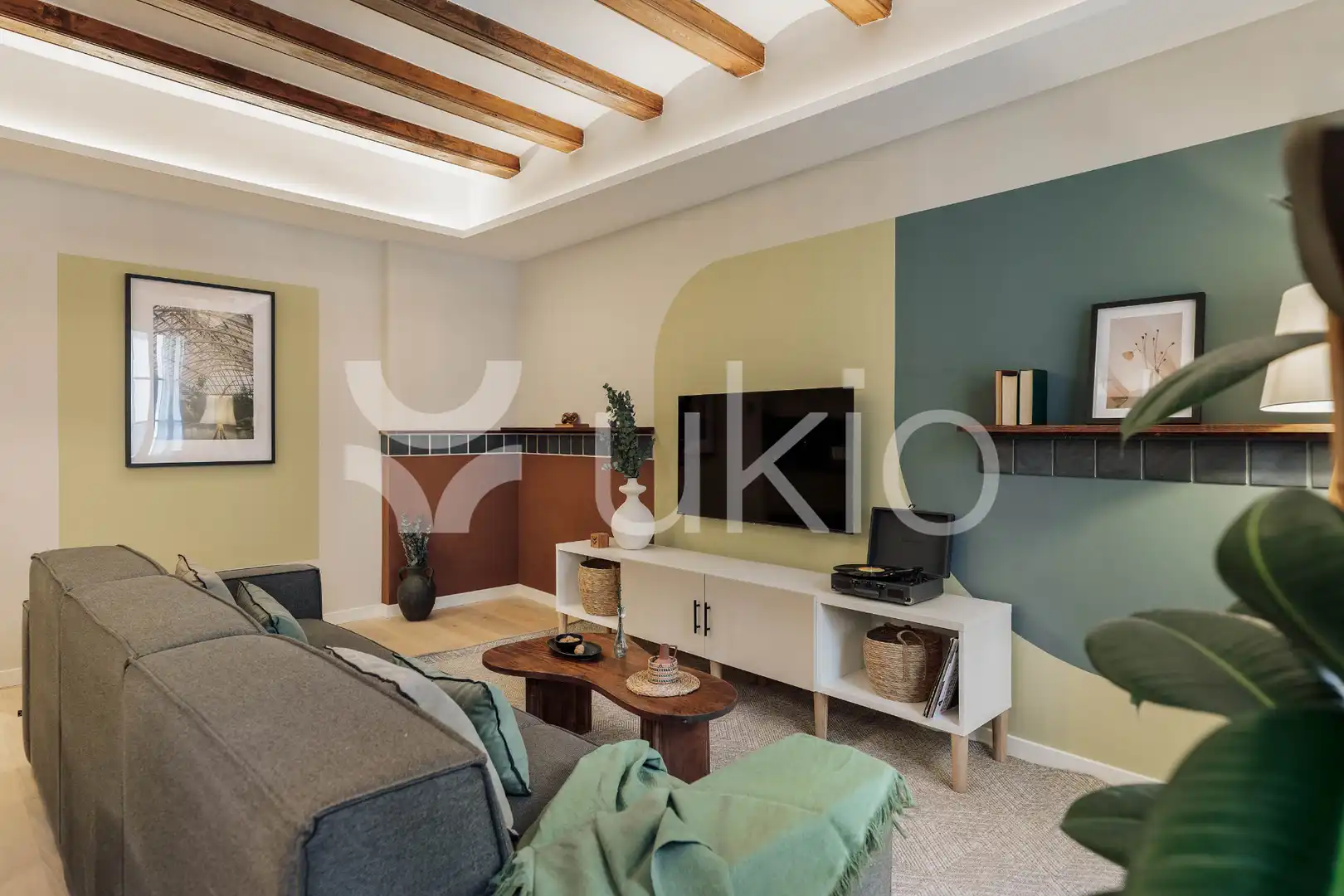 Sala d'estar de Apartament de lloguer en Barcelona amb Aire condicionat, Calefacció i Moblat