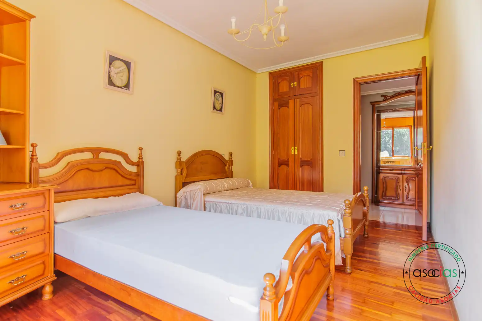 Bedroom of Flat for sale in Teverga  with Heating, Parquet flooring and Terrace