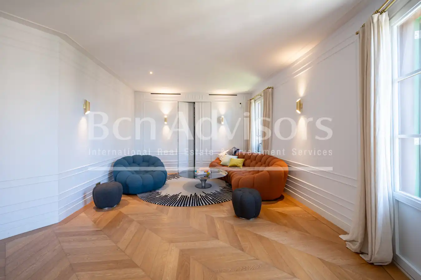 Sala de estar de Ático en venta en Barcelona con Aire acondicionado, Calefacción y Parquet
