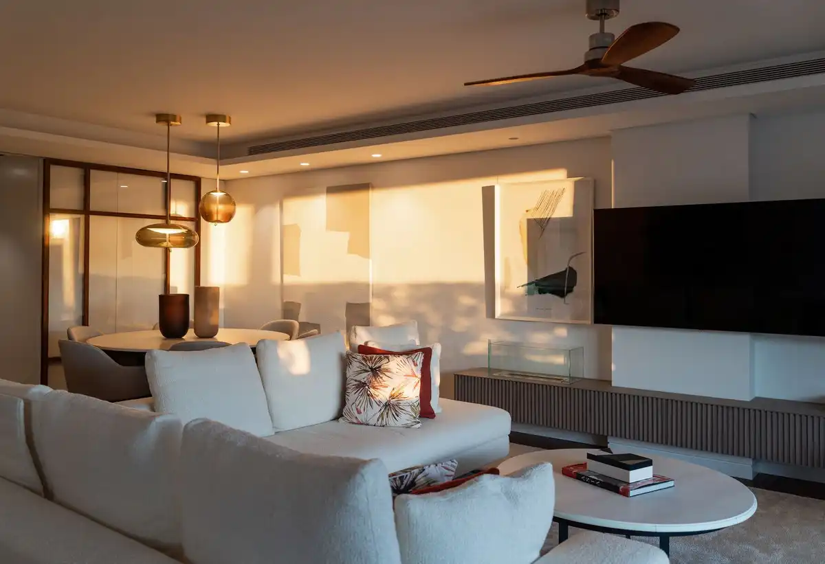 Sala de estar de Apartamento en venta en Milla de Oro