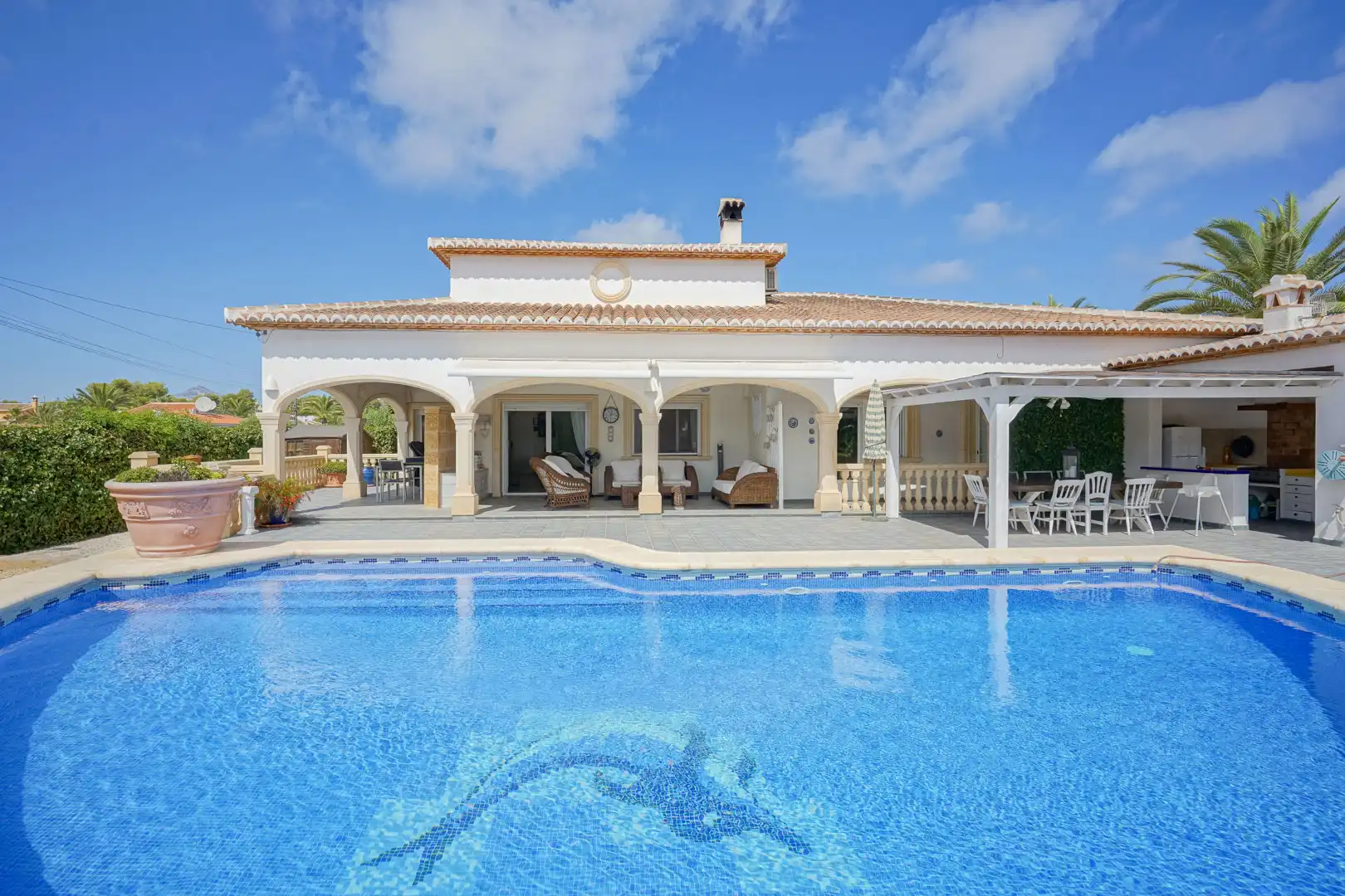 Exterior view of Houses for sale in Jávea / Xàbia  with Heating, Terrace and Swimming Pool