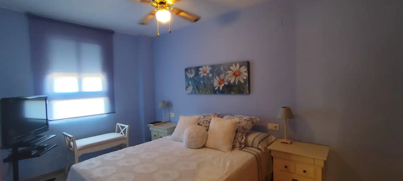 Bedroom of Flat for rent in Canet d'En Berenguer  with Air Conditioner, Private garden and Terrace