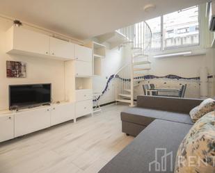 Living room of Planta baja to rent in  Barcelona Capital  with Air Conditioner, Parquet flooring and Furnished