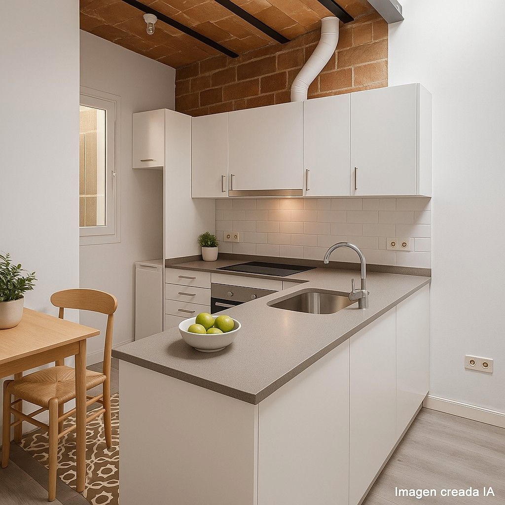 Cocina de Ático en venta en  Barcelona Capital con Aire acondicionado, Parquet y Terraza