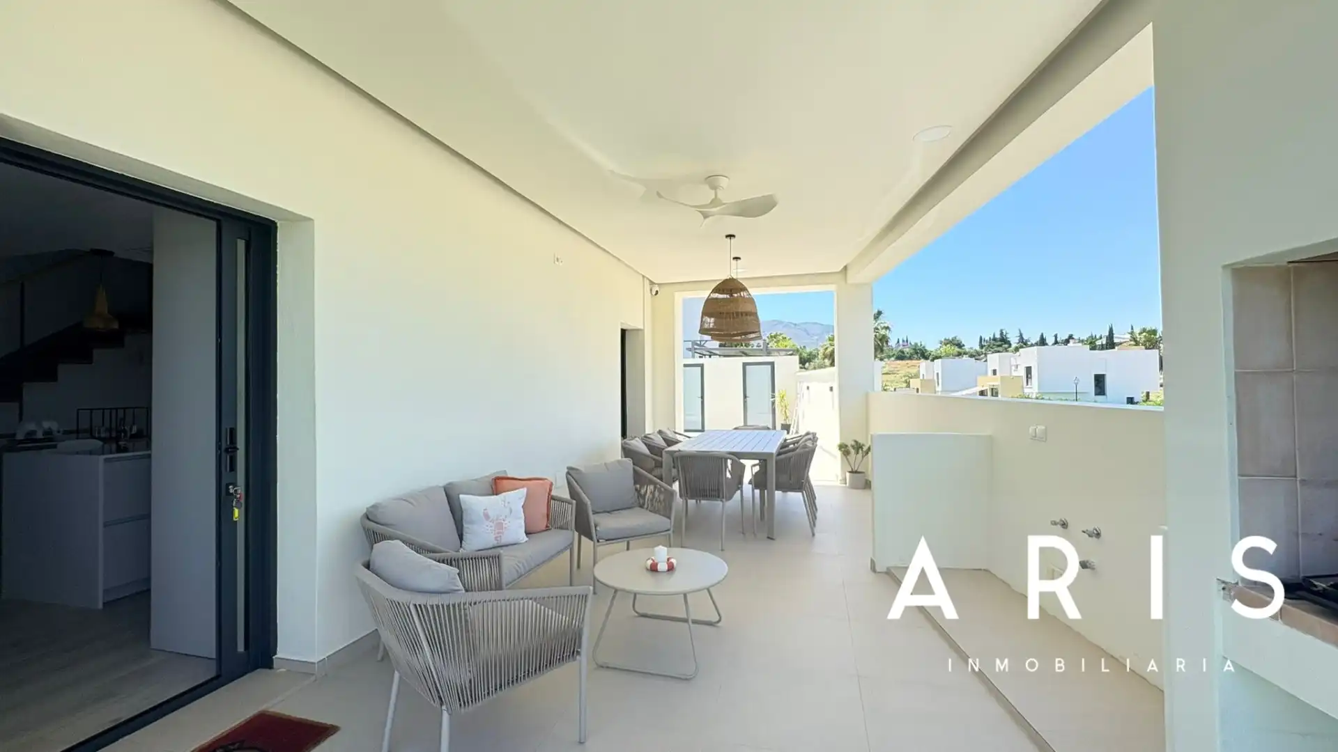Terraza de Casa adosada en venta en Alhaurín de la Torre con Aire acondicionado, Jardín privado y Parquet