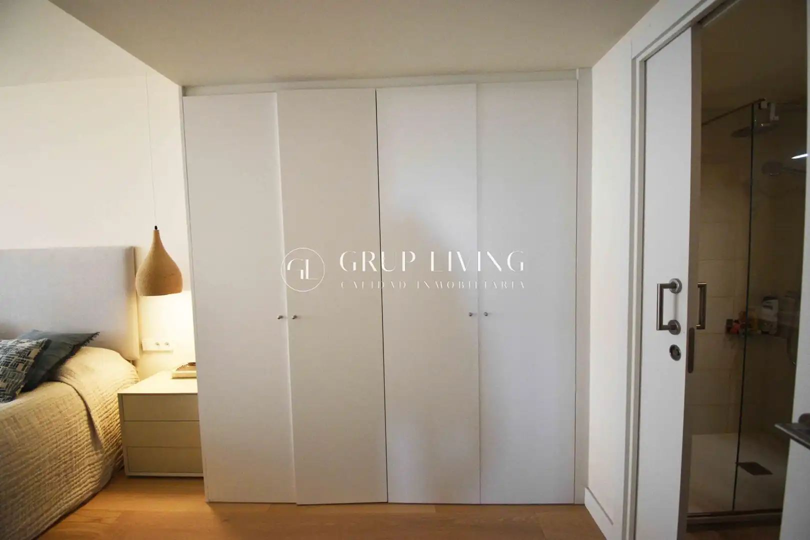 Schlafzimmer von Wohnung zur Miete in Sitges mit Heizung, Privatgarten und Parkett