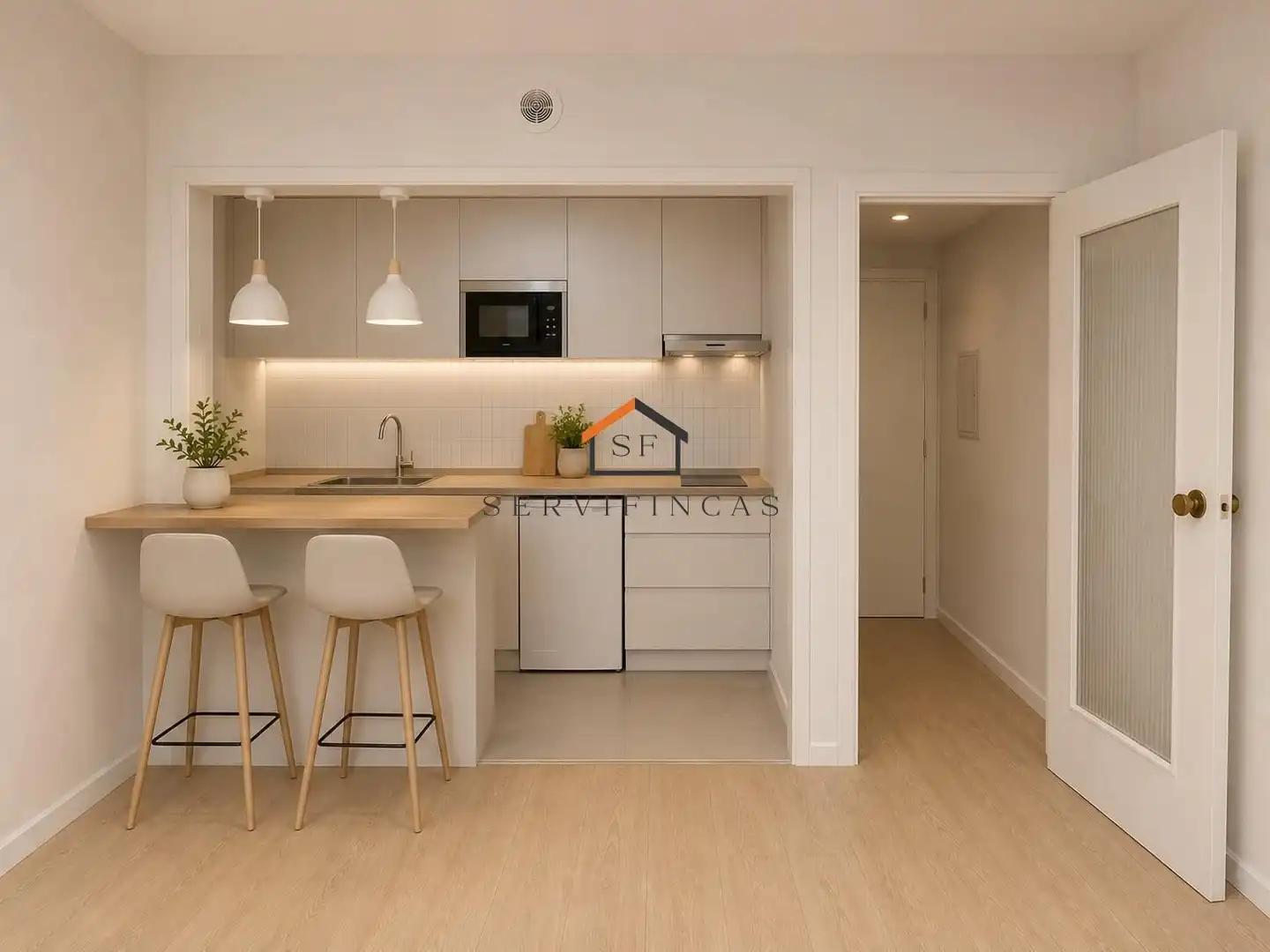 Küche von Wohnung zum Verkauf in Madrid mit Klimaanlage, Heizung und Terrasse