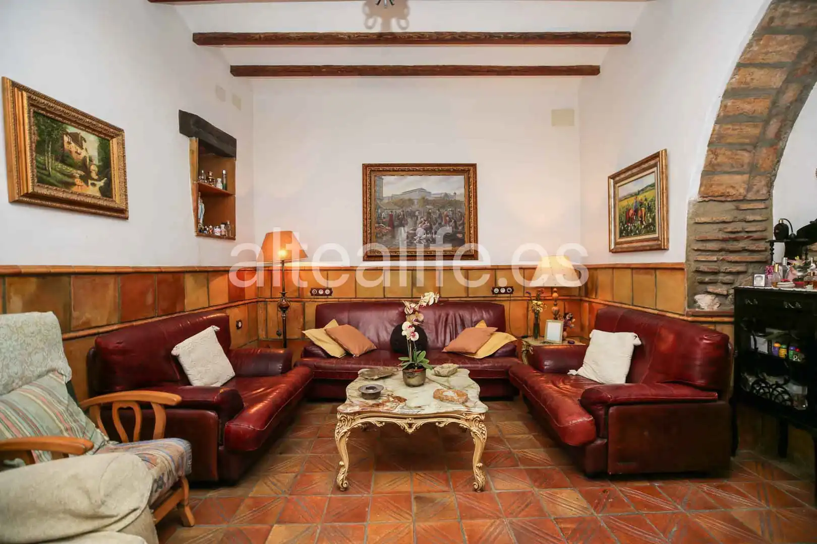 Wohnzimmer von Einfamilien-Reihenhaus zum Verkauf in Gandia mit Privatgarten, Terrasse und Abstellraum