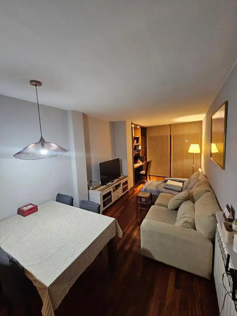 Sala de estar de Piso para compartir en Camprodon con Aire acondicionado, Parquet y Amueblado