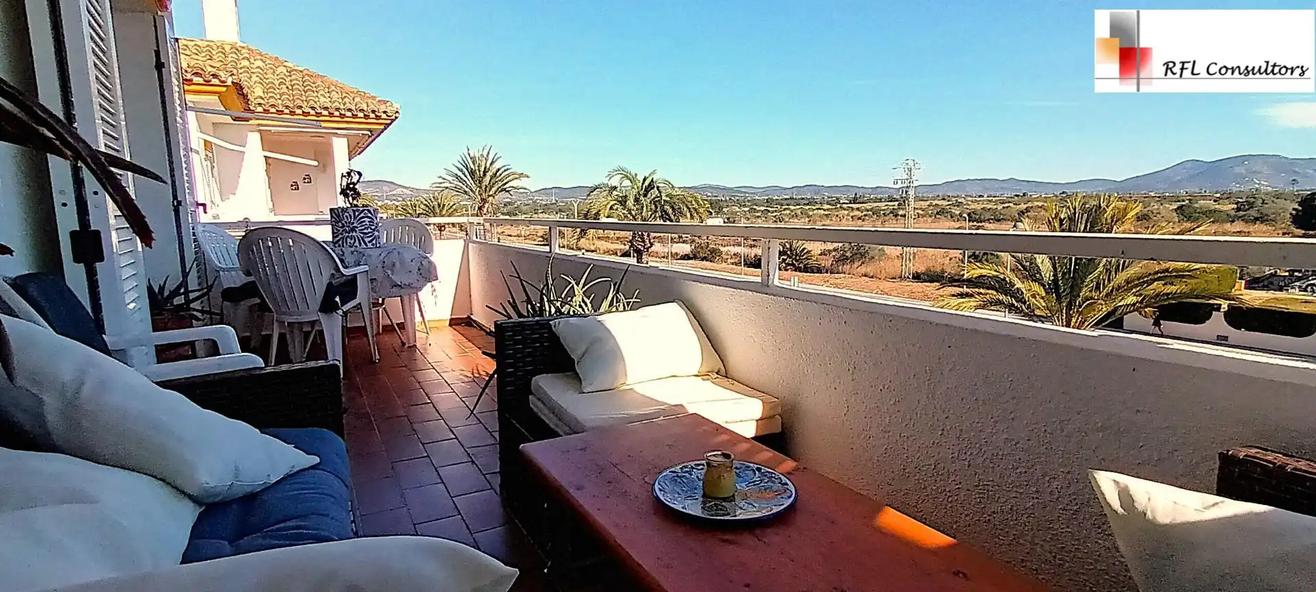 Terrasse von Wohnungen zum Verkauf in Torreblanca mit Klimaanlage, Terrasse und Abstellraum