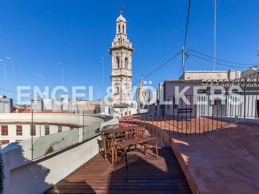 Terrassa de Àtic de lloguer en Valencia amb Aire condicionat, Calefacció i Parquet