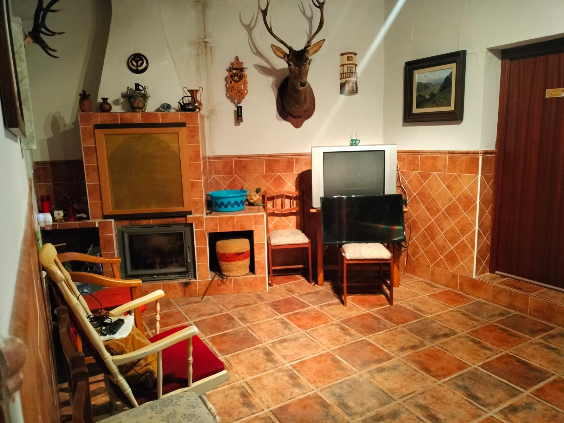 Sala d'estar de Finca rústica en venda en Abenójar amb Calefacció i Traster