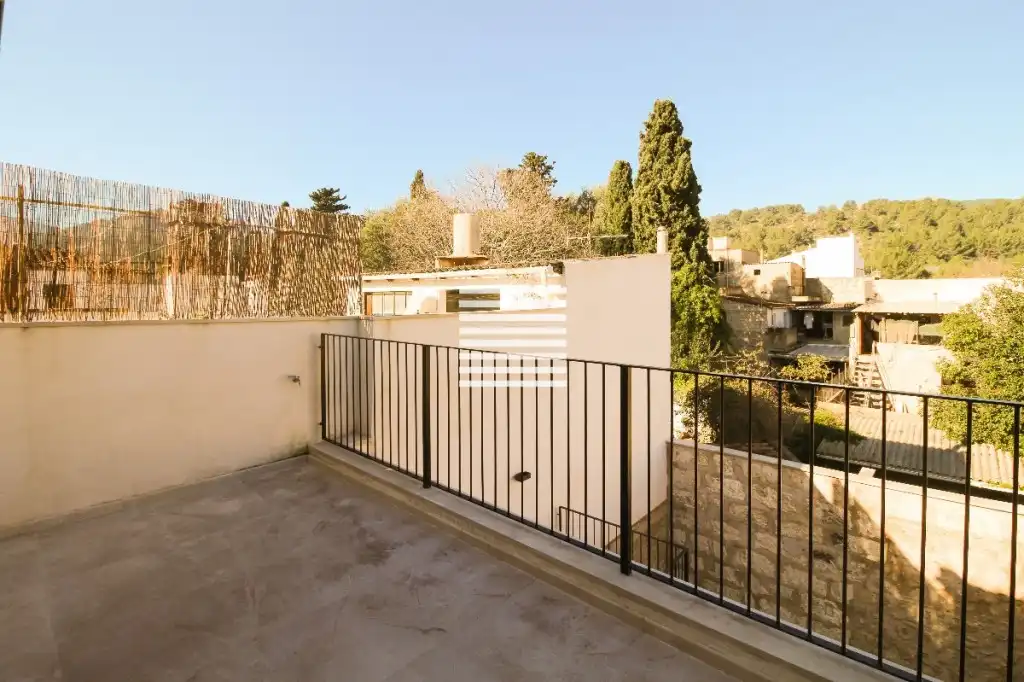 Terrasse von Einfamilien-Reihenhaus zum Verkauf in Pollença mit Klimaanlage, Terrasse und Schwimmbad