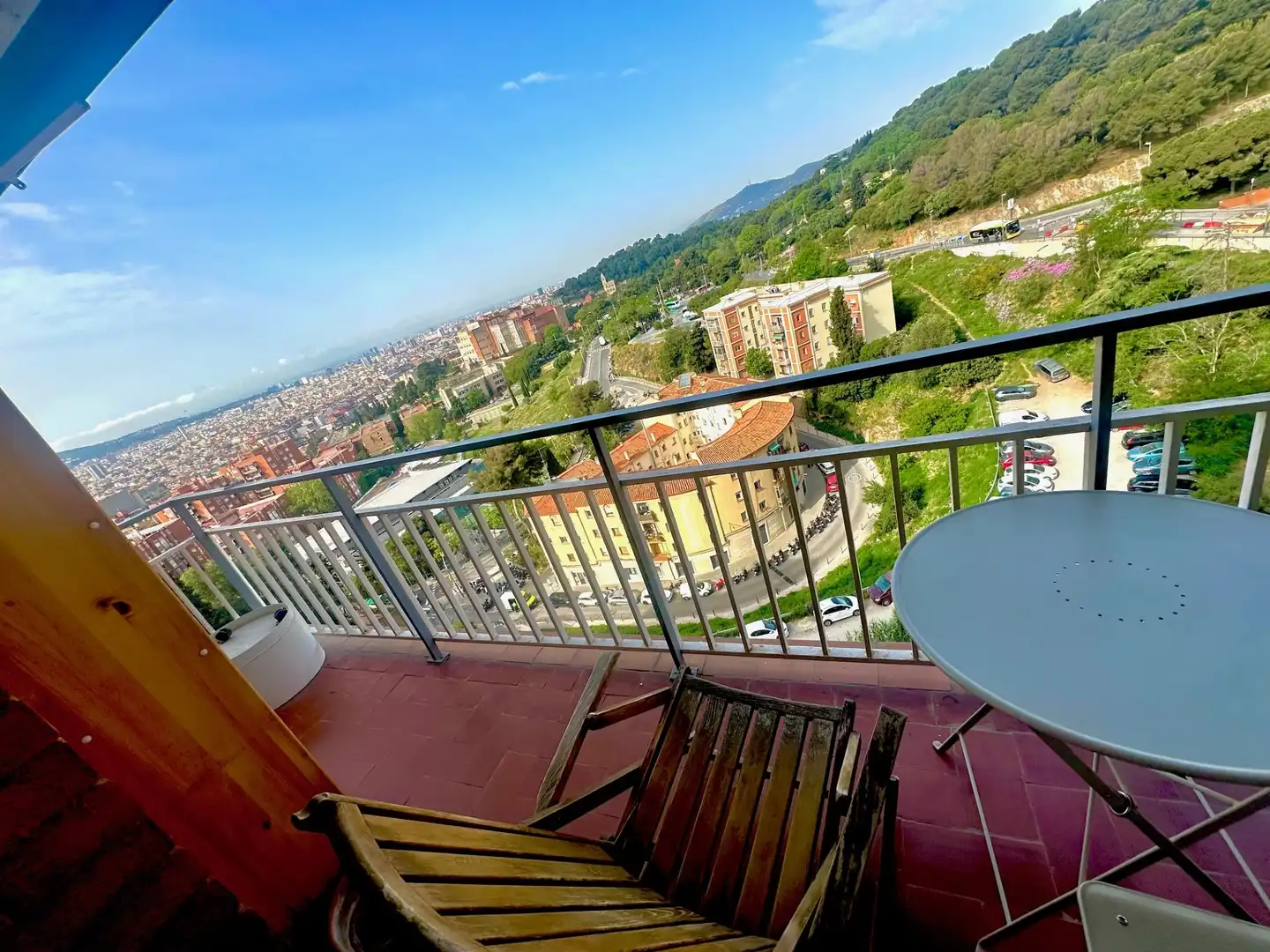 Balcony of Flat for rent in Barcelona  with Air Conditioner, Furnished and Oven