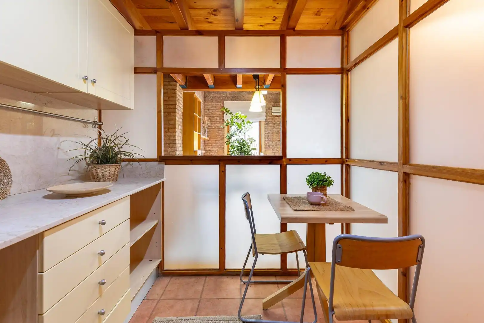 Küche von Maisonette zum Verkauf in Valencia mit Klimaanlage und Balkon