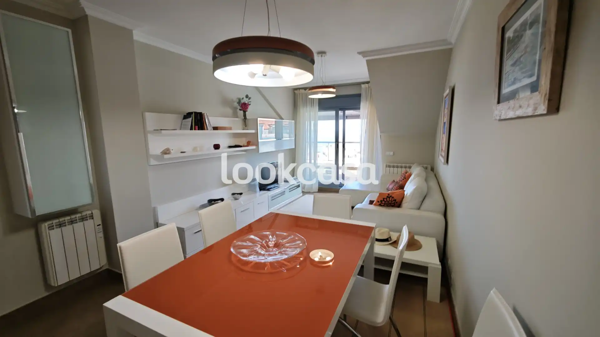Sala de estar de Ático en venta en Sanxenxo con Aire acondicionado, Calefacción y Parquet