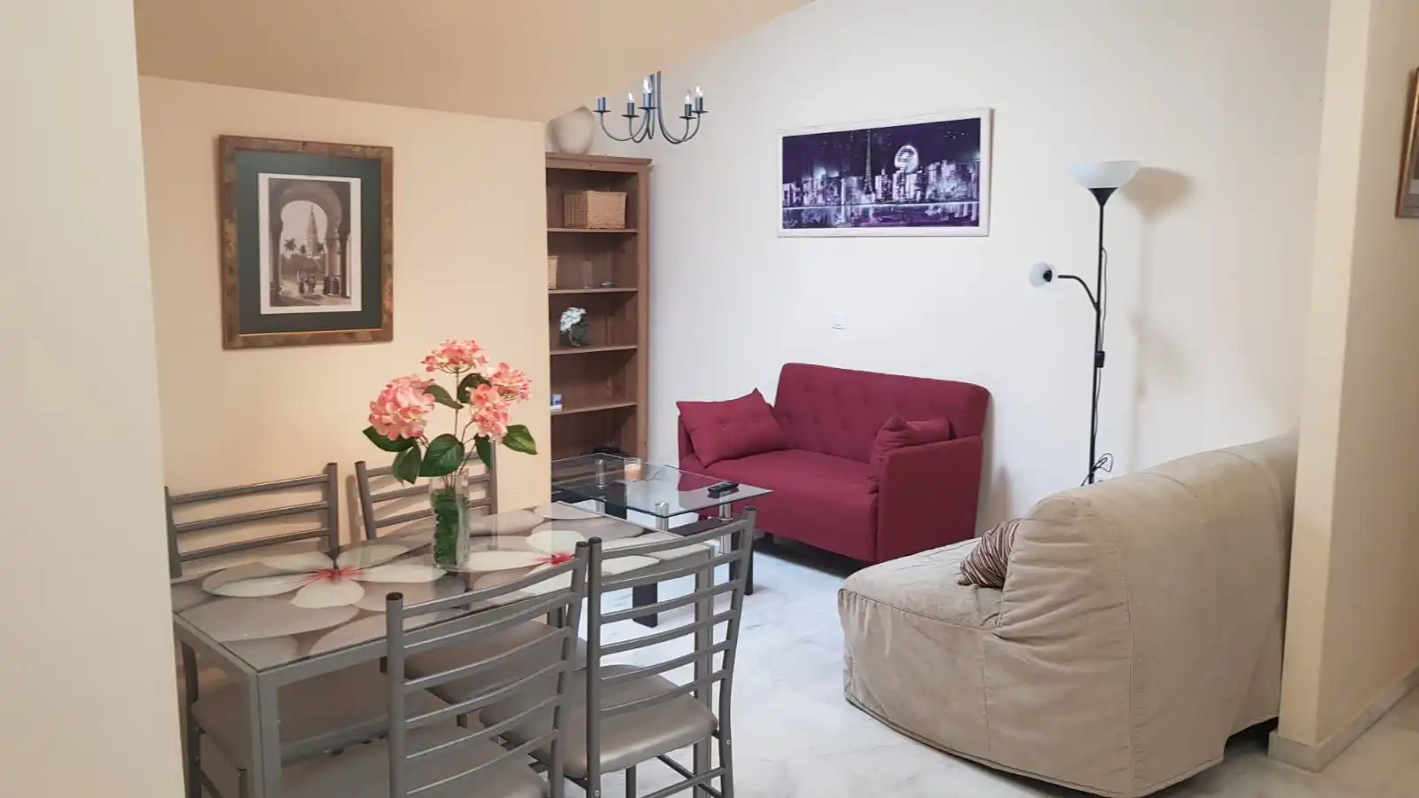 Living room of Apartments for rent in Málaga  with Air Conditioner, Furnished and Washing machine