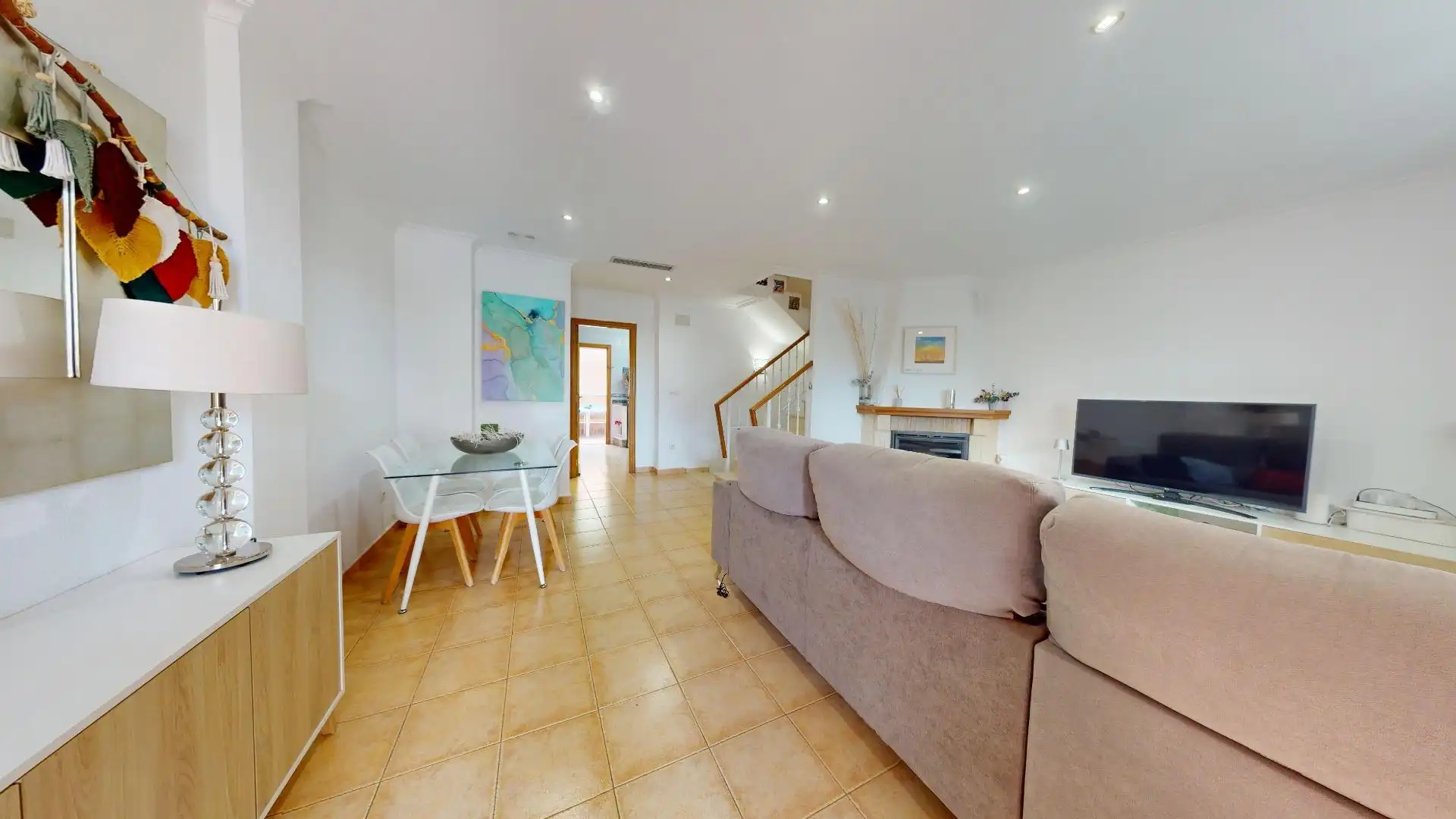 Sala de estar de Casa adosada en venta en Elche / Elx con Jardín privado, Terraza y Piscina comunitaria