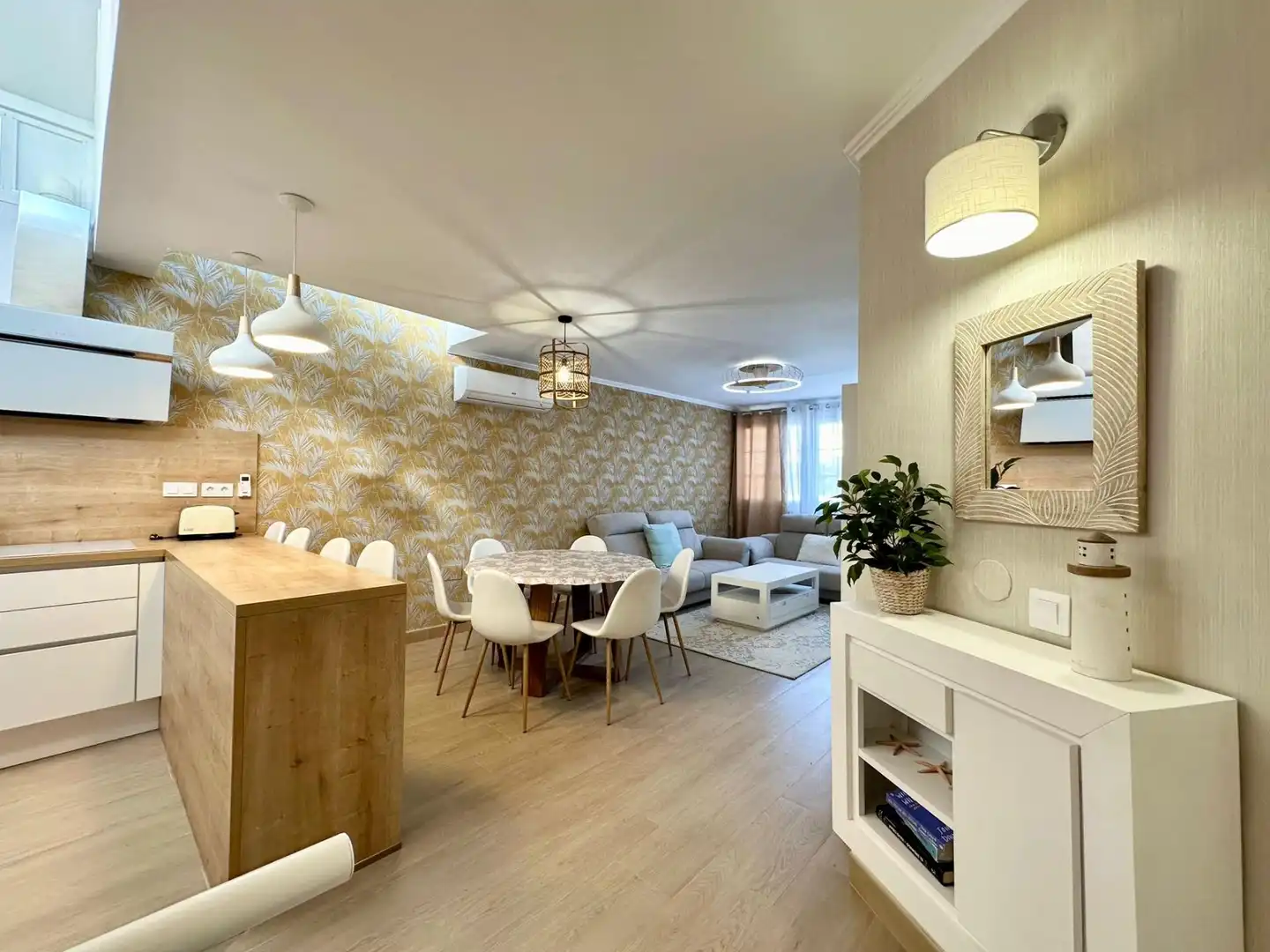 Dining room of Detached homes for sale in Roquetas de Mar  with Air Conditioner, Heating and Furnished