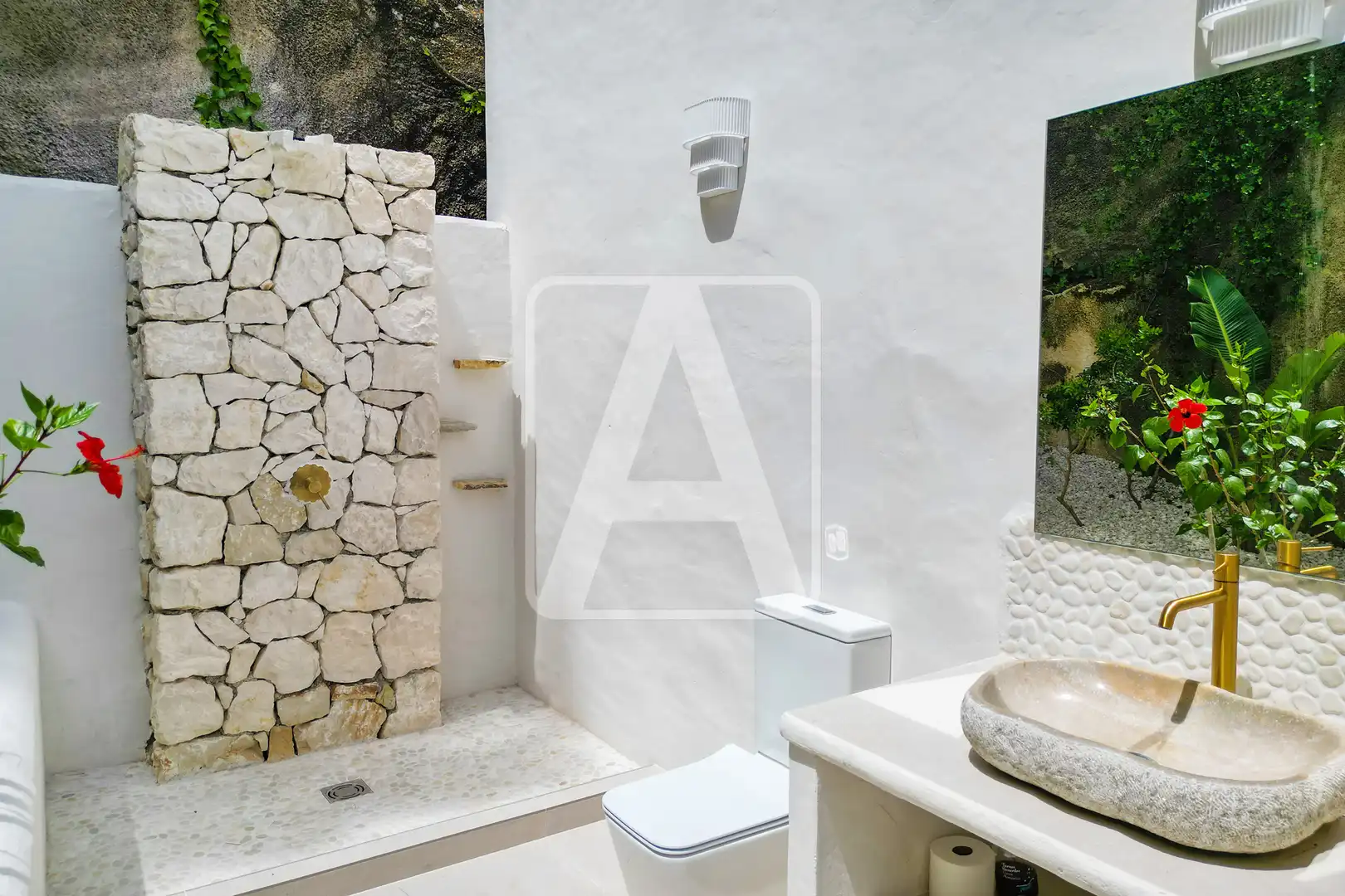 Bany de Finca rústica en venda en Benissa amb Aire condicionat, Calefacció i Jardí privat