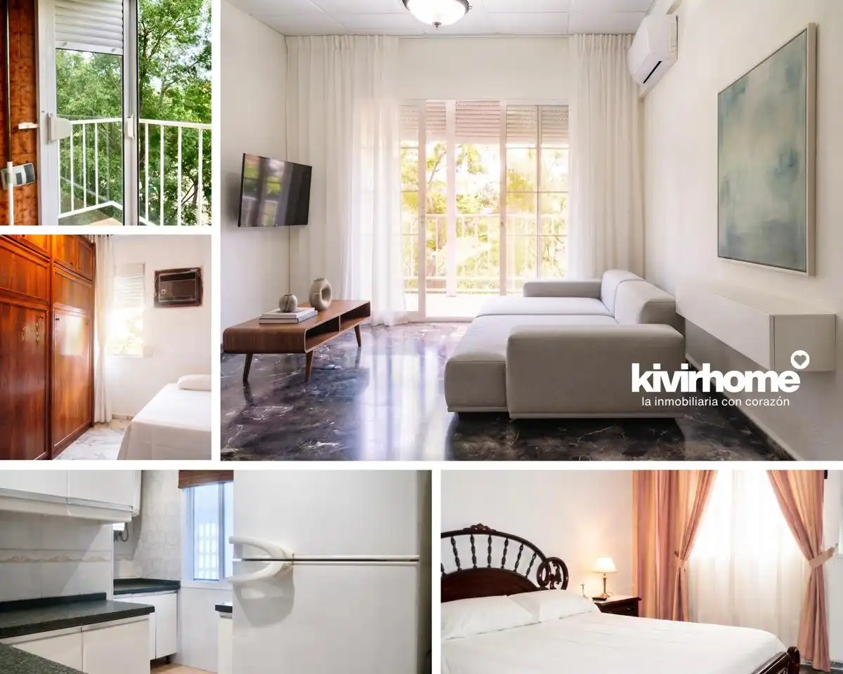 Schlafzimmer von Wohnung zum Verkauf in Sevilla mit Klimaanlage, Terrasse und Möbliert