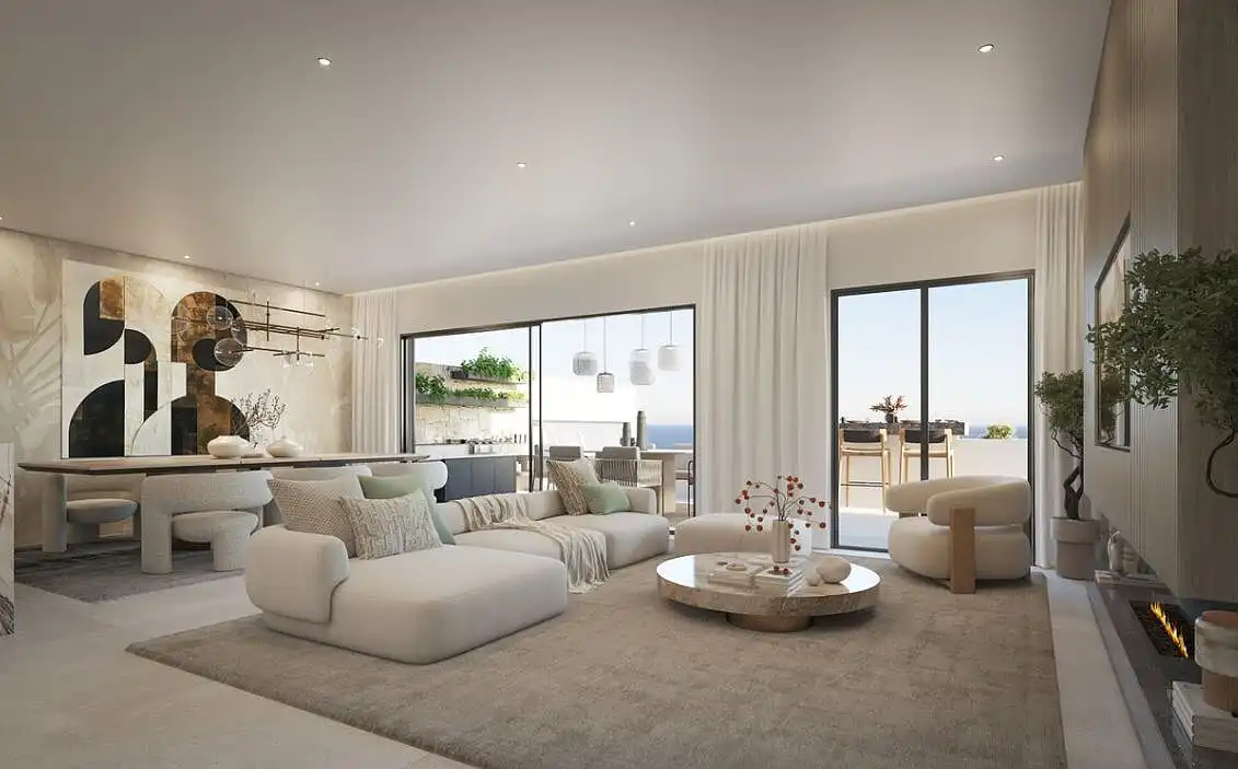 Sala de estar de Apartamento en venta en Benalmádena con Aire acondicionado, Terraza y Trastero