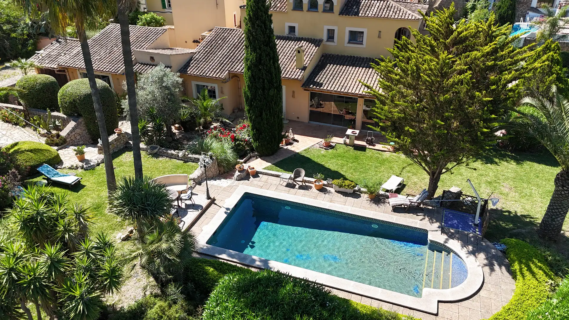 Schwimmbecken von Country house zum Verkauf in Andratx mit Klimaanlage, Heizung und Abstellraum