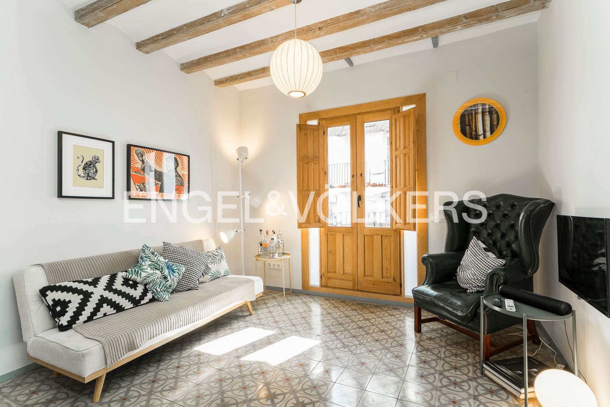Sala de estar de Apartamento en venta en  Barcelona Capital con Aire acondicionado, Calefacción y Terraza