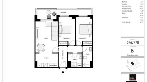 Foto 2 de Apartamento en venta en San Mamés - La Palomera, León Capital