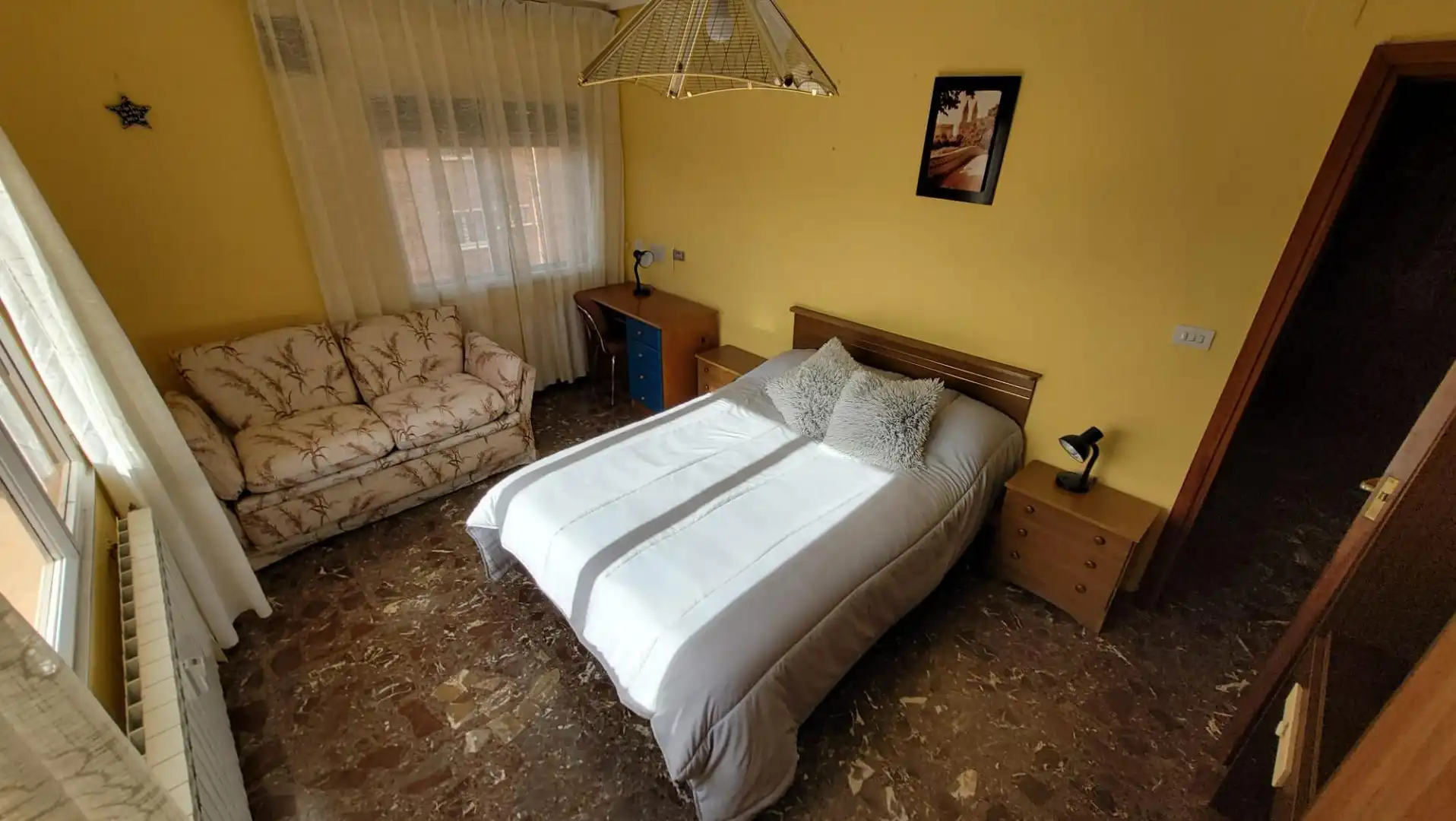 Schlafzimmer von Wohnung zur Miete in Teruel mit Heizung, Terrasse und Möbliert