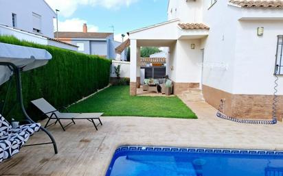 Jardí de Casa adosada en venda en La Pobla de Vallbona amb Aire condicionat, Terrassa i Piscina