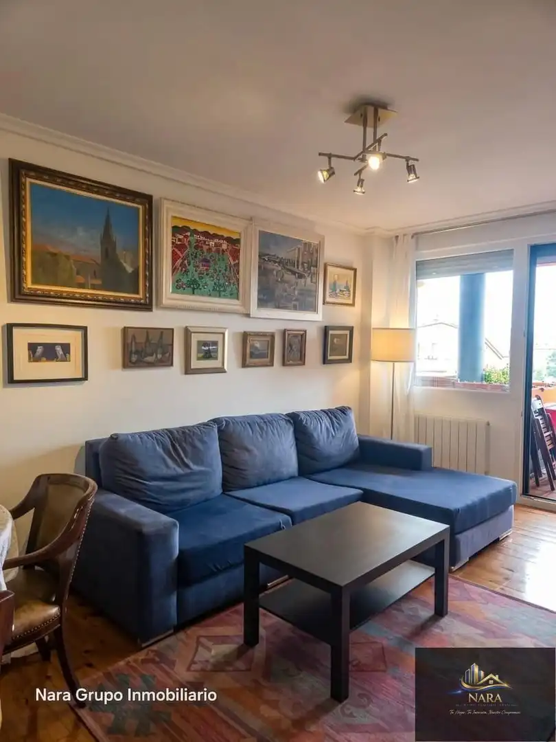 Wohnzimmer von Wohnung zum Verkauf in Santander mit Heizung, Privatgarten und Parkett
