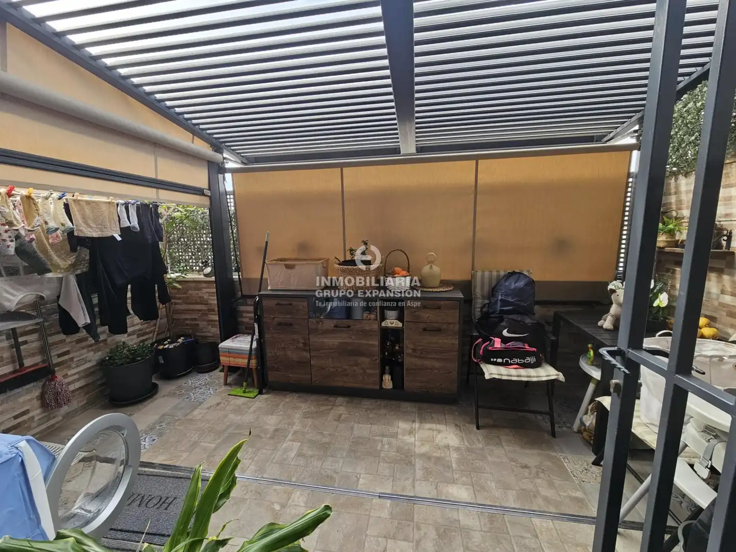 Terrasse von Wohnung zum Verkauf in Aspe mit Klimaanlage, Heizung und Privatgarten