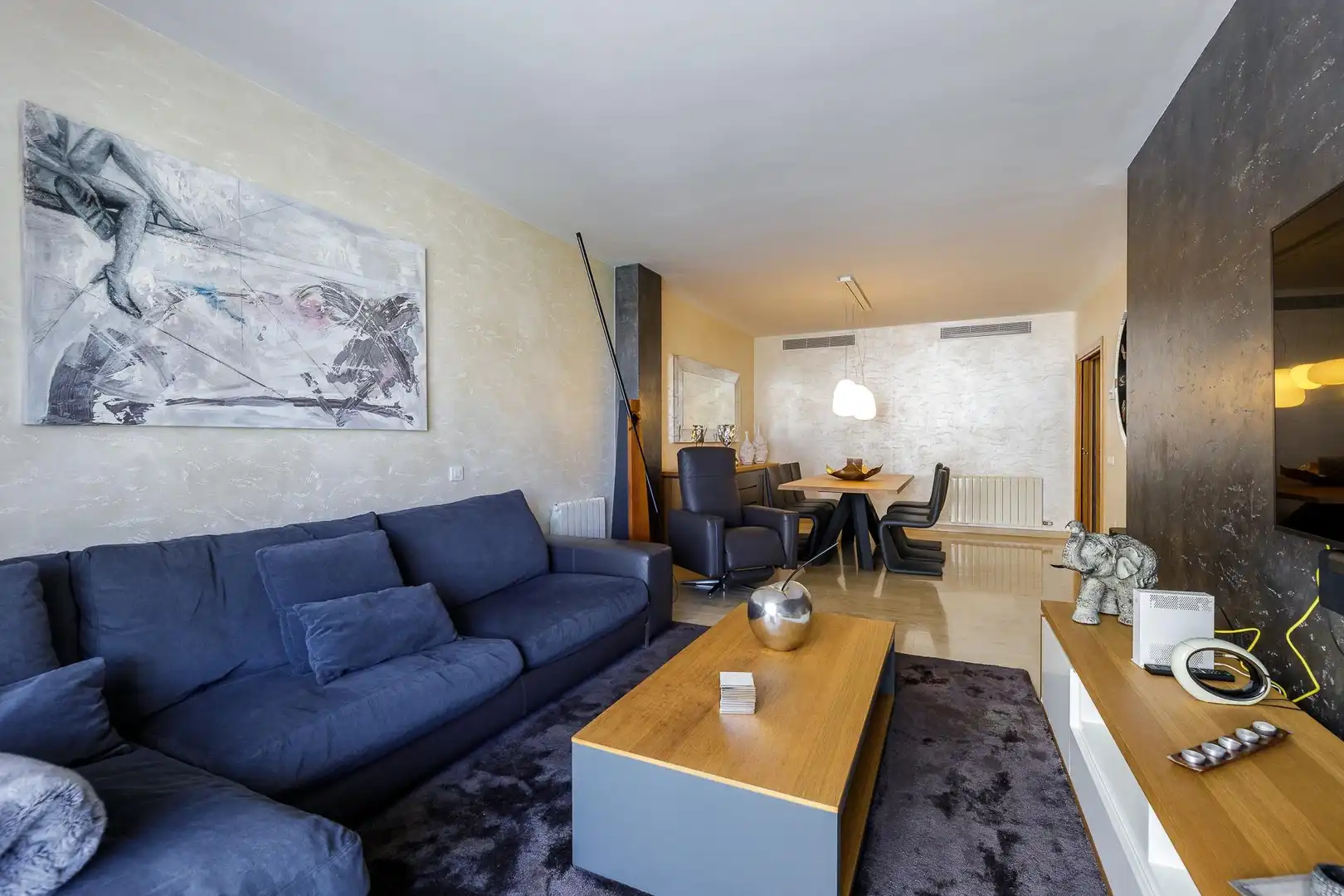 Wohnzimmer von Wohnung zum Verkauf in  Palma de Mallorca mit Klimaanlage, Heizung und Balkon