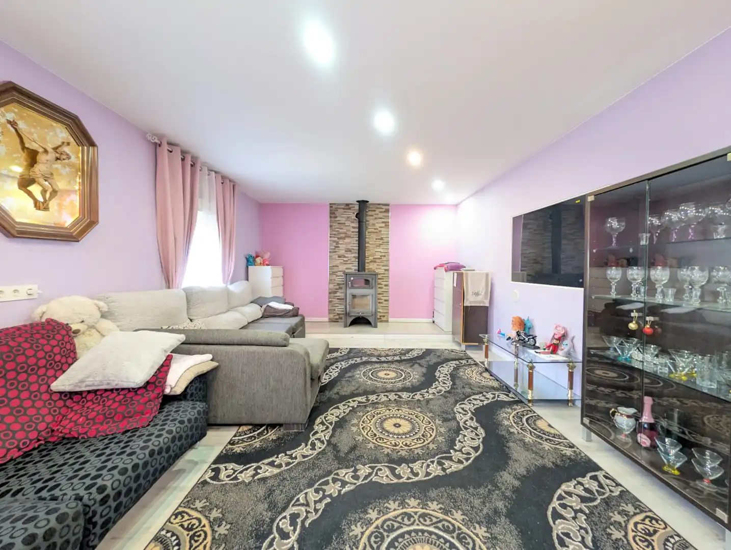 Sala de estar de Casa o chalet en venta en  Zaragoza Capital con Aire acondicionado, Terraza y Amueblado