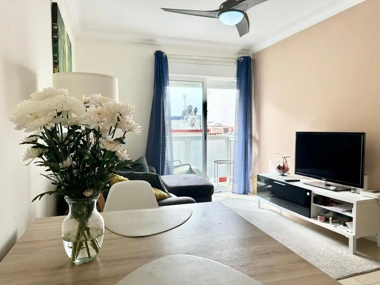 Living room of Flat for sale in Guía de Isora  with Air Conditioner, Terrace and Furnished