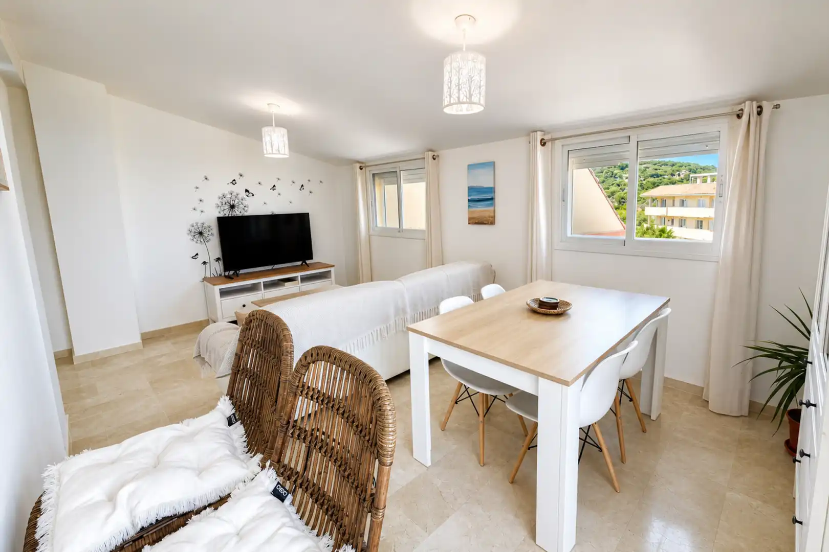 Living room of Attic for sale in Manilva  with Air Conditioner, Terrace and Swimming Pool
