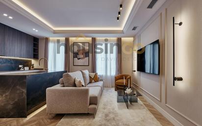 Sala d'estar de Pis en venda en  Madrid Capital amb Aire condicionat, Calefacció i Moblat