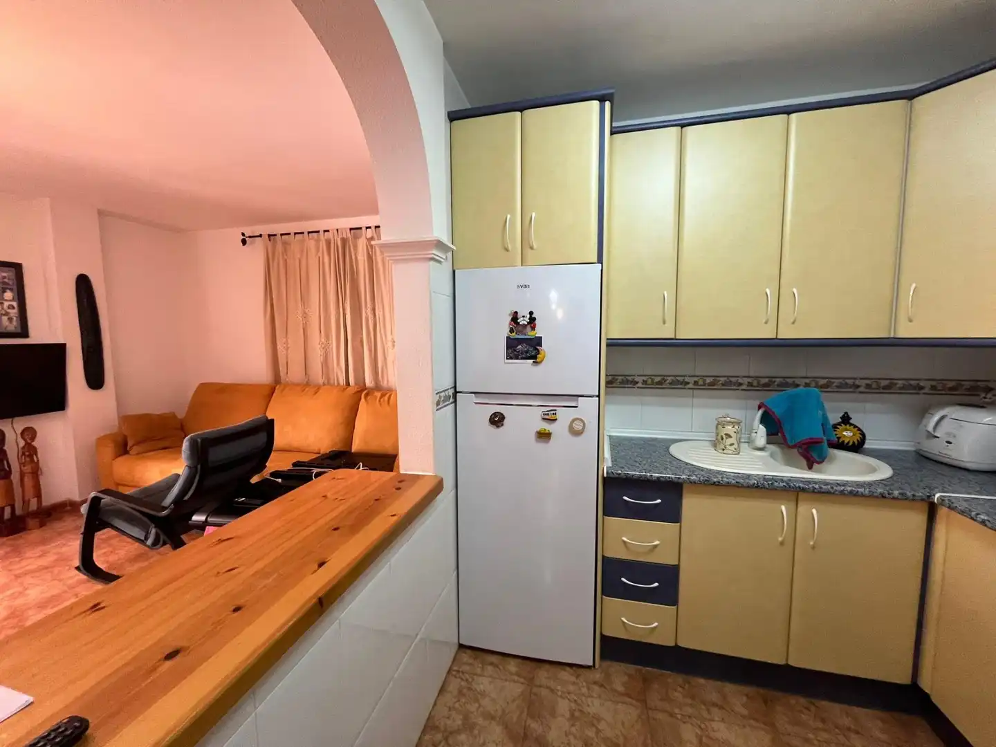 Küche von Wohnung zum Verkauf in Pulpí mit Klimaanlage, Privatgarten und Terrasse